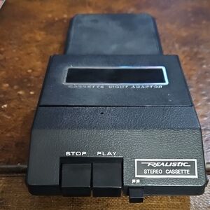 Realistic Black Stereo Cassette Adapter-Vintage